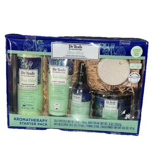 Dr Teals Aromatherapy Stress Relief 5 Piece Gift Set Eucalyptus Citrus Spearmint